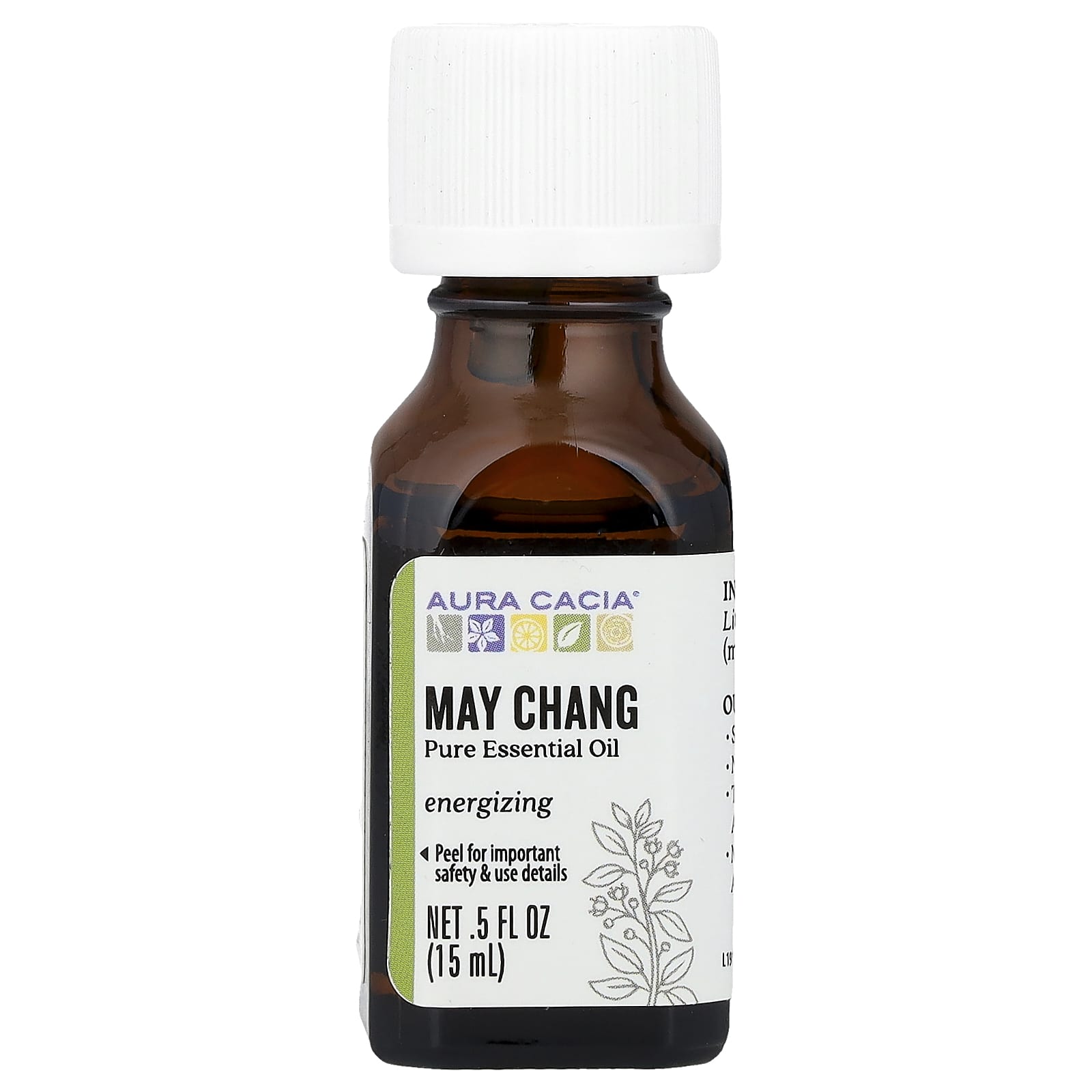 Aura Cacia May Chang Pure Essential Oil, 0.5 fl oz (15 ml) - Image 1