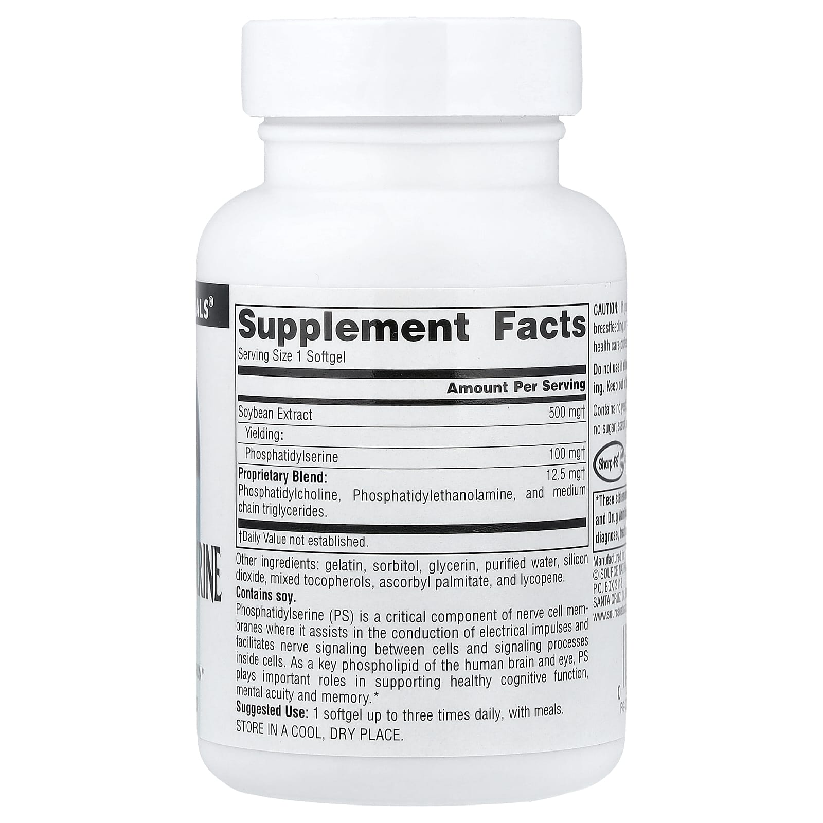 Source Naturals, Phosphatidyl Serine Complex, 60 Softgels - Image 2