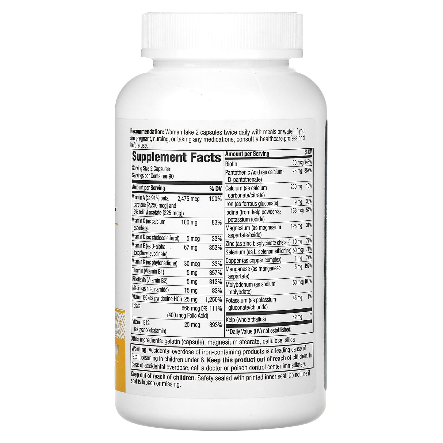 Nature's Way, Prenatal Multivitamin with Buffered Vitamin C , 180 Capsules - Image 2