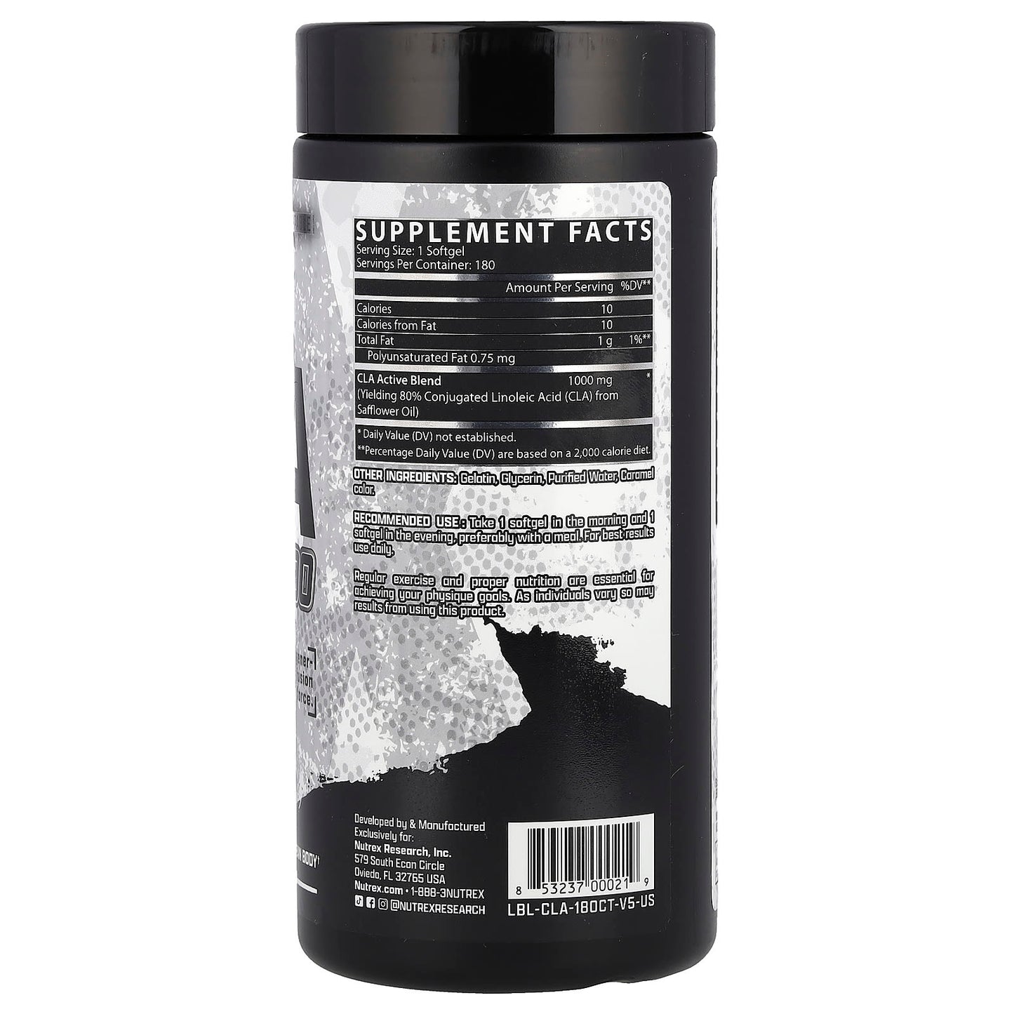 Nutrex Research, CLA 1000, 1,000 mg, 180 Softgels - Image 2