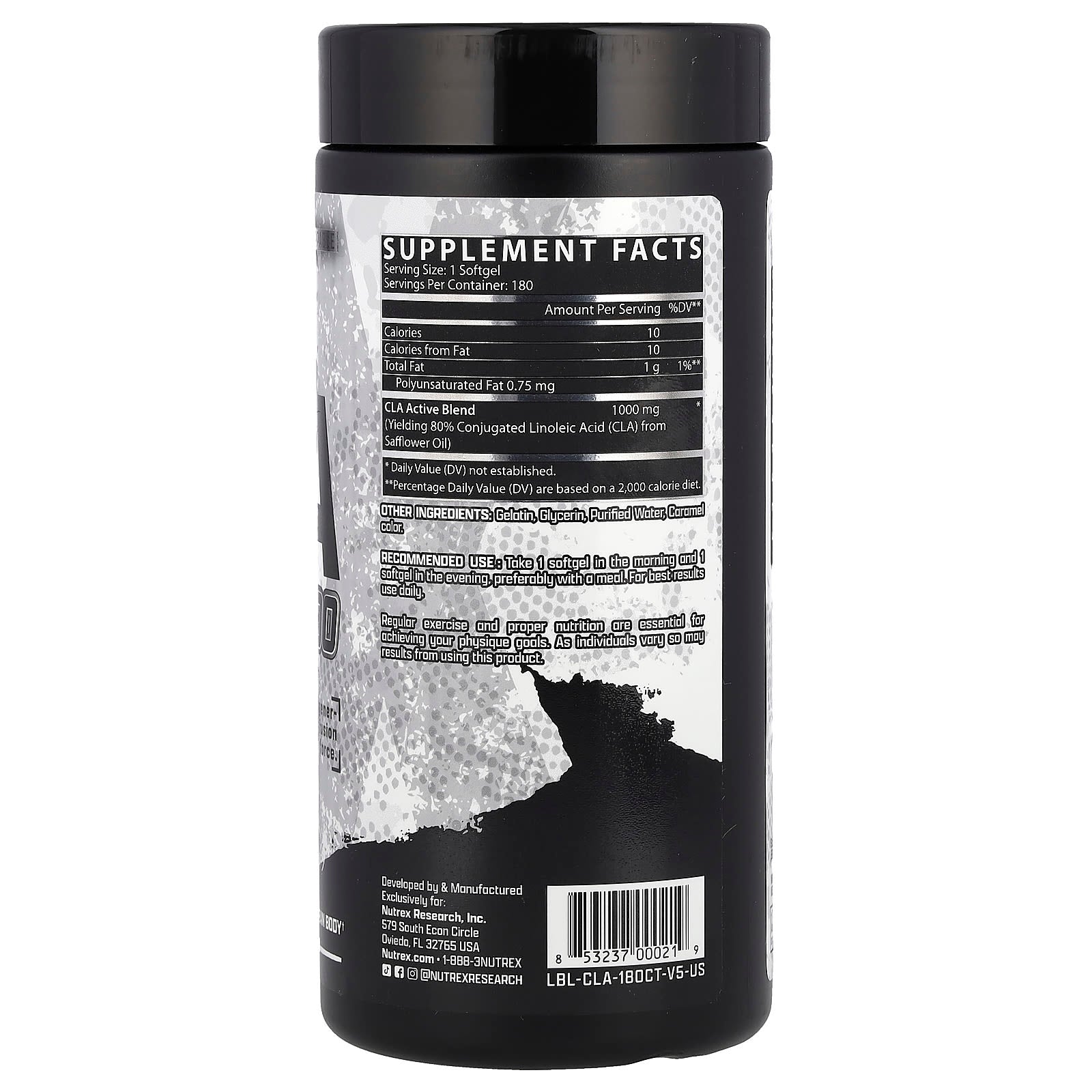 Nutrex Research, CLA 1000, 1,000 mg, 180 Softgels - Image 2