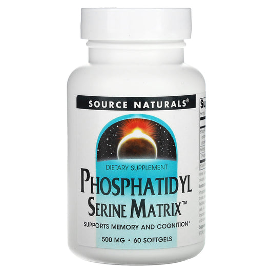 Source Naturals, Phosphatidyl Serine Matrix, 500 mg, 60 Softgels - Image 1