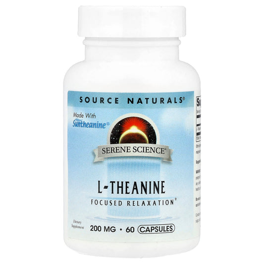Source Naturals, Serene Science®, L-Theanine, 200 mg, 60 Capsules - Image 1