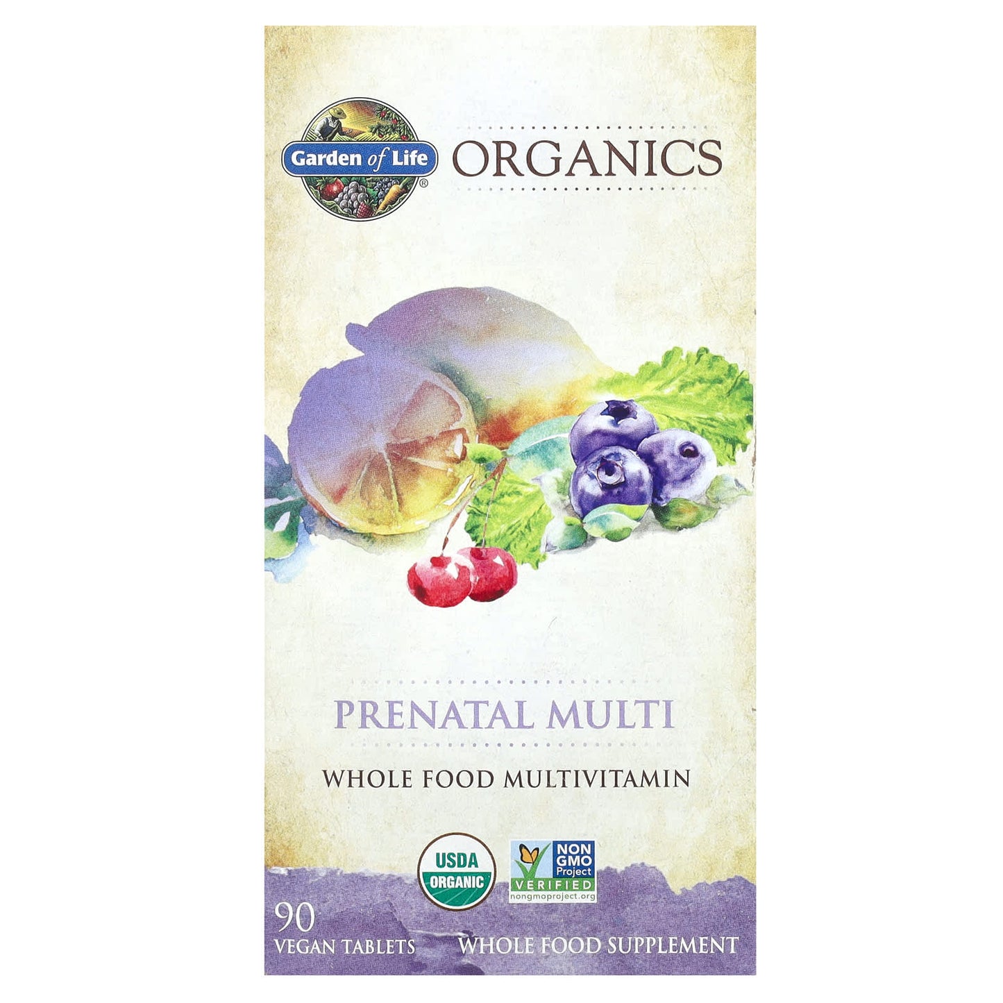 Garden of Life Organic Prenatal Multi Vitamin, 90 Vegan Tablets - Image 1