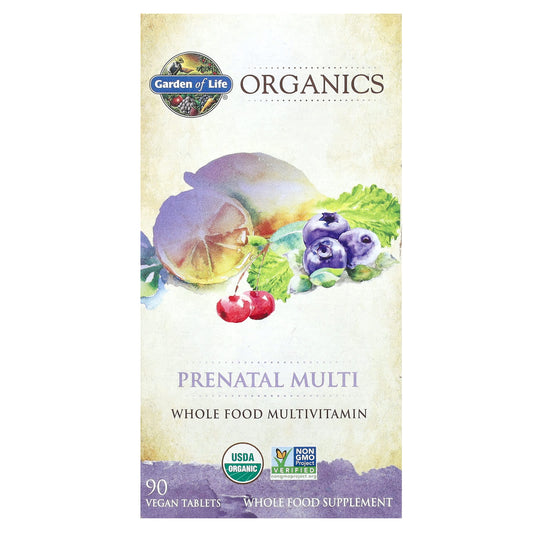 Garden of Life Organic Prenatal Multi Vitamin, 90 Vegan Tablets - Image 1