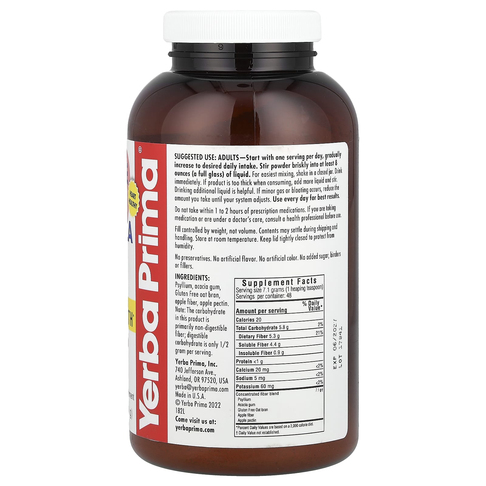 Yerba Prima, Soluble Fiber Formula, 12 oz (340 g) - Image 2