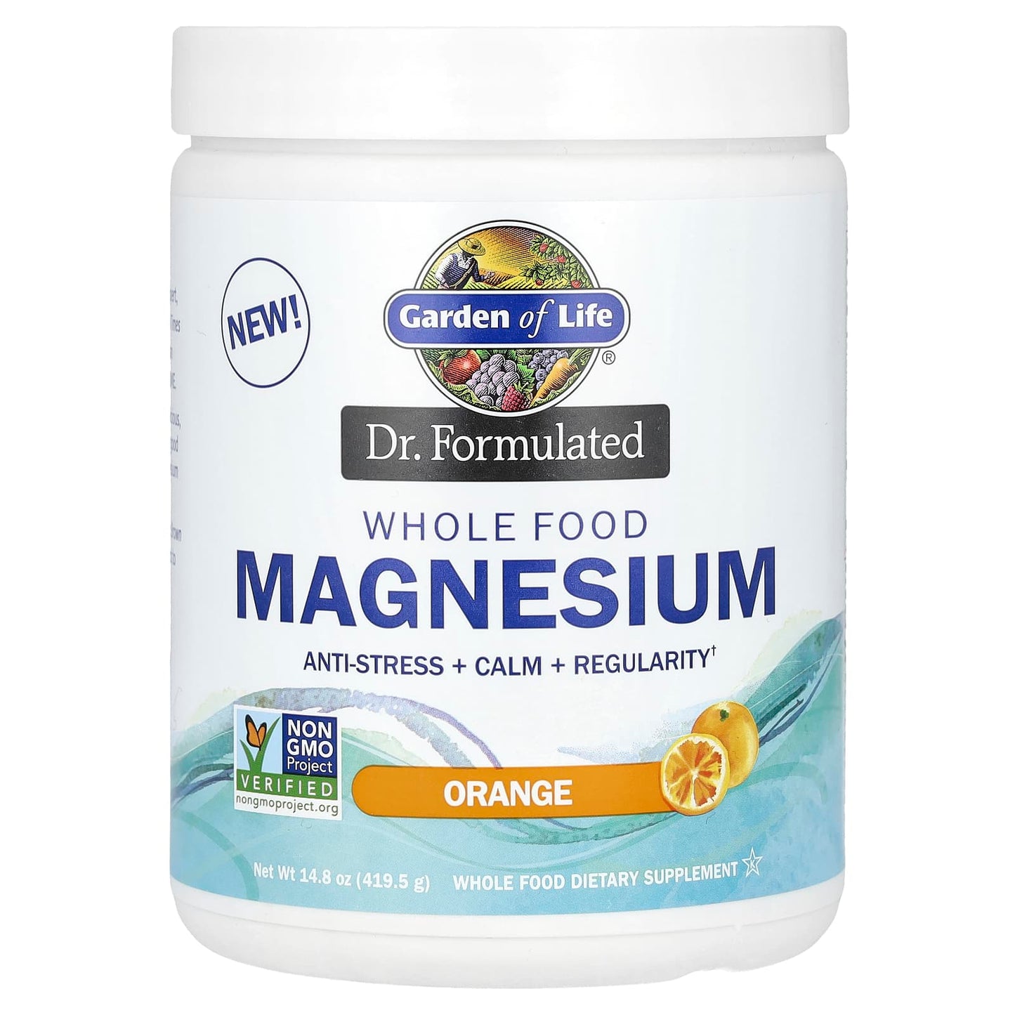 Whole Food Magnesium by Garden of Life: Stress Relief + Calm + Regularity - Image 1