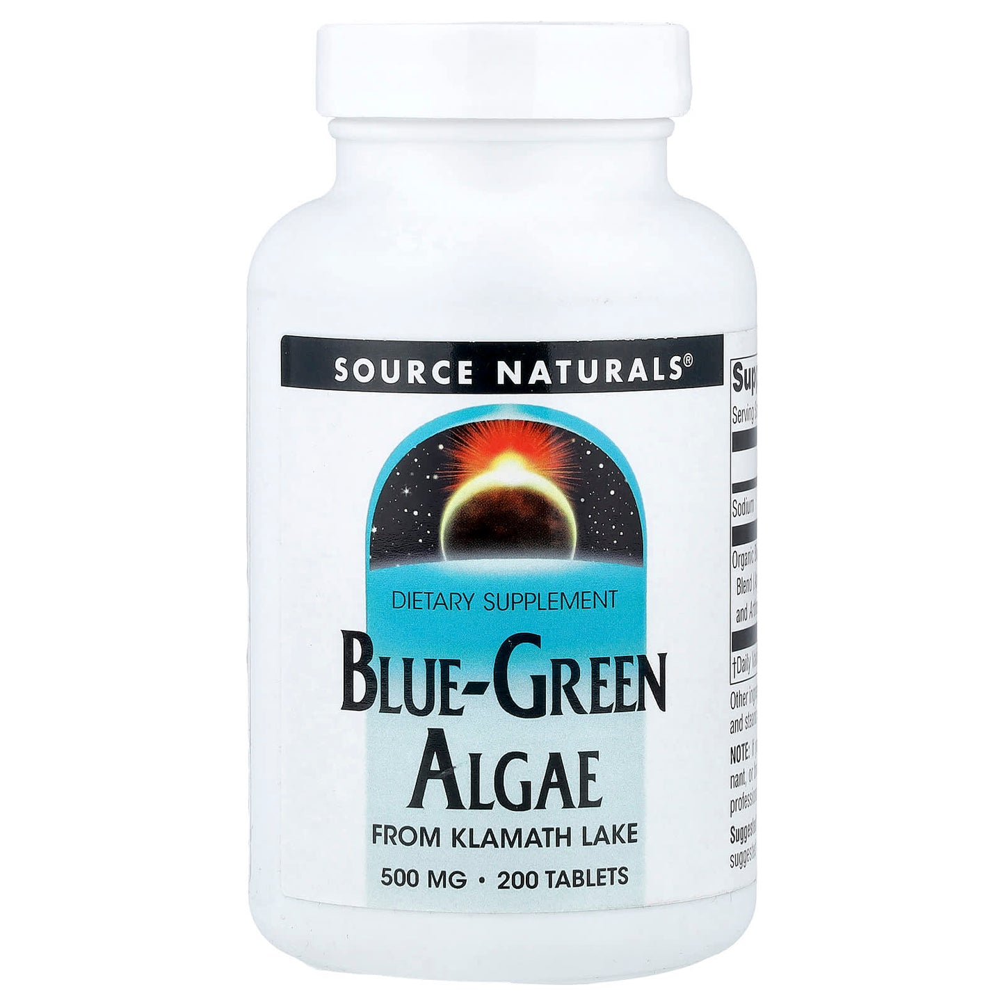 Source Naturals, Blue-Green Algae, 500 mg, 200 Tablets - Image 1