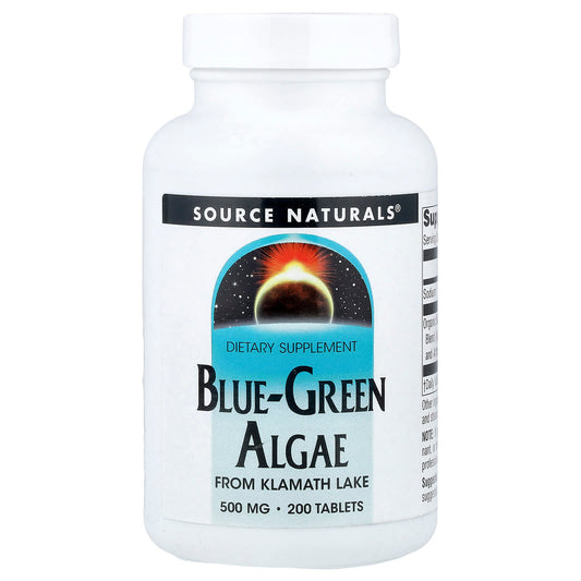 Source Naturals, Blue-Green Algae, 500 mg, 200 Tablets - Image 1