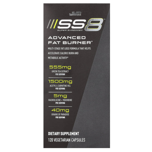 JYM SS8 Advanced Fat Burner, 120 Vegetarian Capsules - Image 1