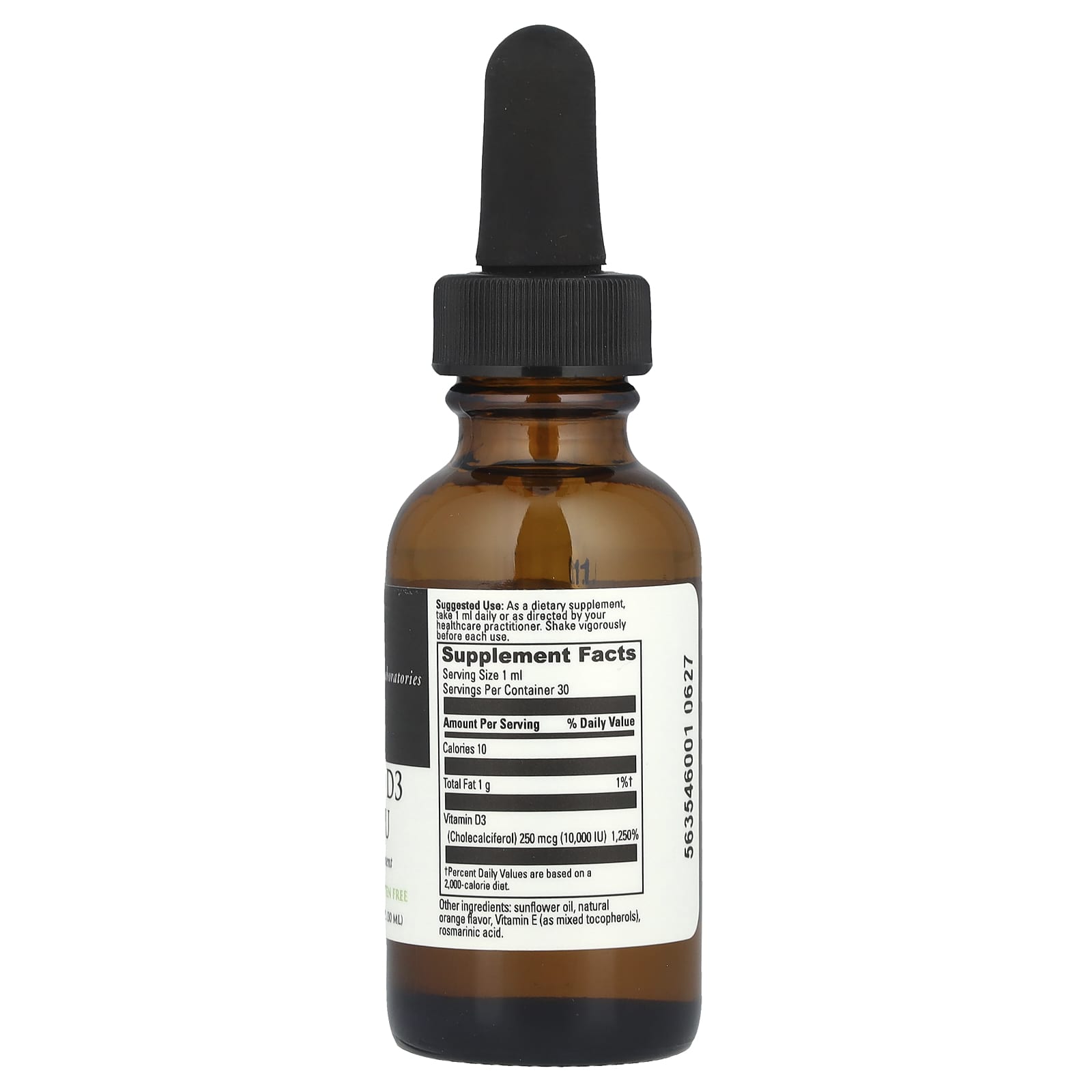 DaVinci Laboratories Liquid D3 10,000 IU Vitamin D3 Supplement - Image 2