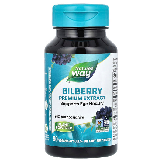 Nature's Way, Bilberry Premium Extract, 90 Vegan Capsules - Image 1