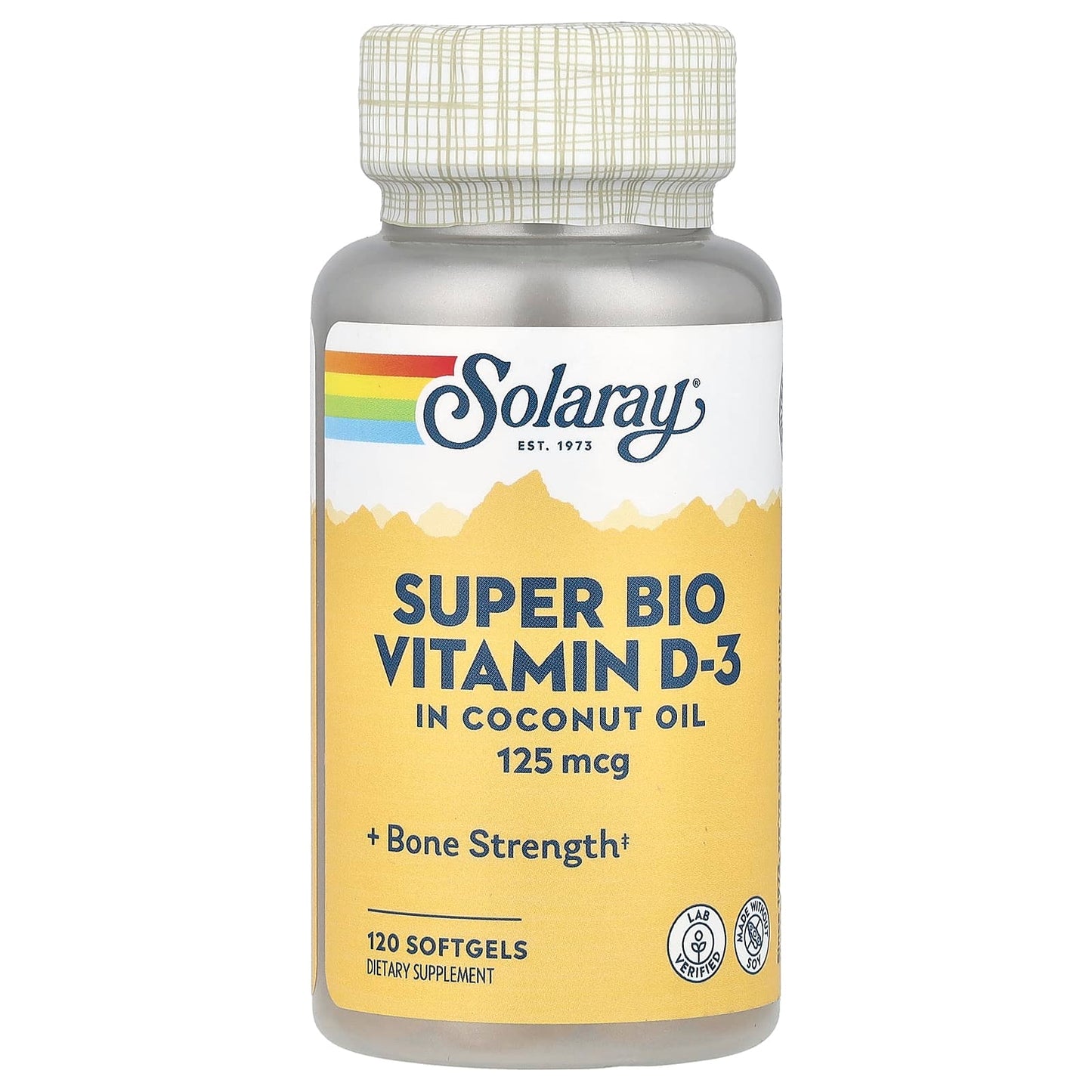Solaray, Super Bio Vitamin D-3, 125 mcg, 120 Softgels - Image 1