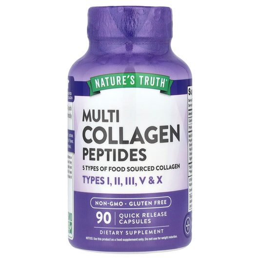 Nature's Truth, Multi Collagen Peptides, 90 Quick Release Capsules (500 mg per Capsule) - Image 1