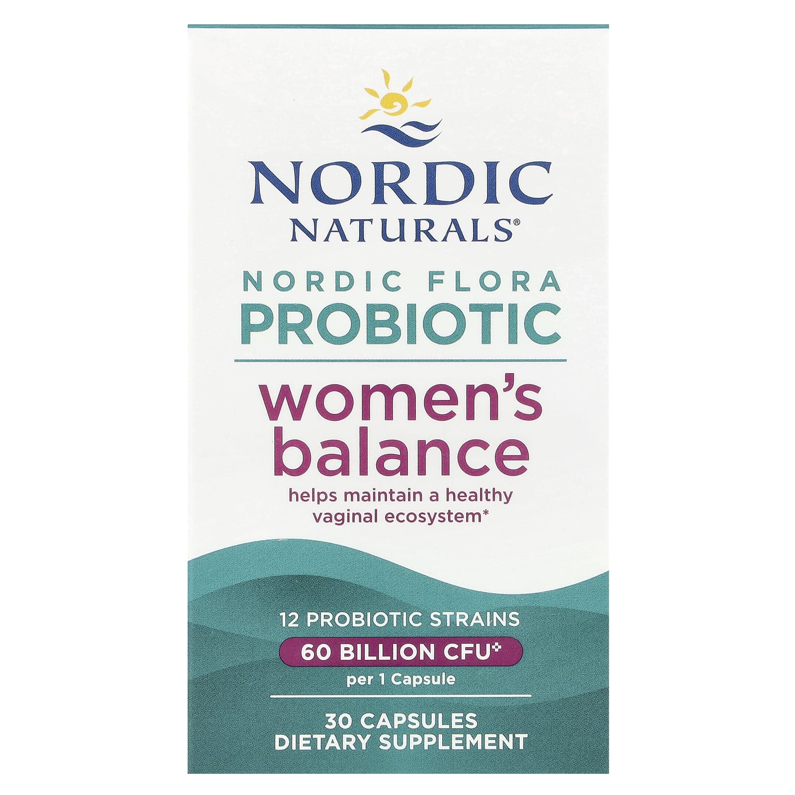 Nordic Naturals, Nordic Flora Probiotic, Women's Balance, 30 Capsules - Image 1
