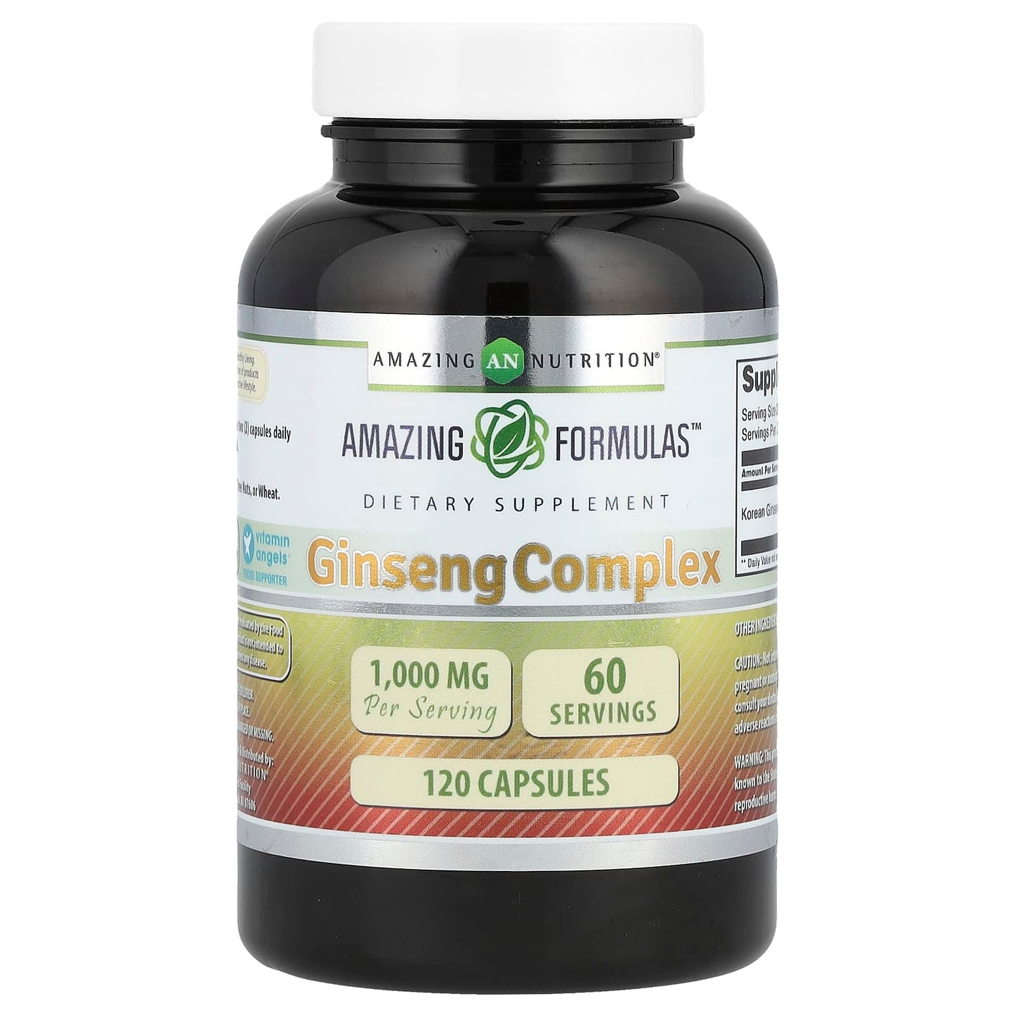 Ginseng Complex Supplement for Energy and Immune Health - 120 Capsules - Image 1
