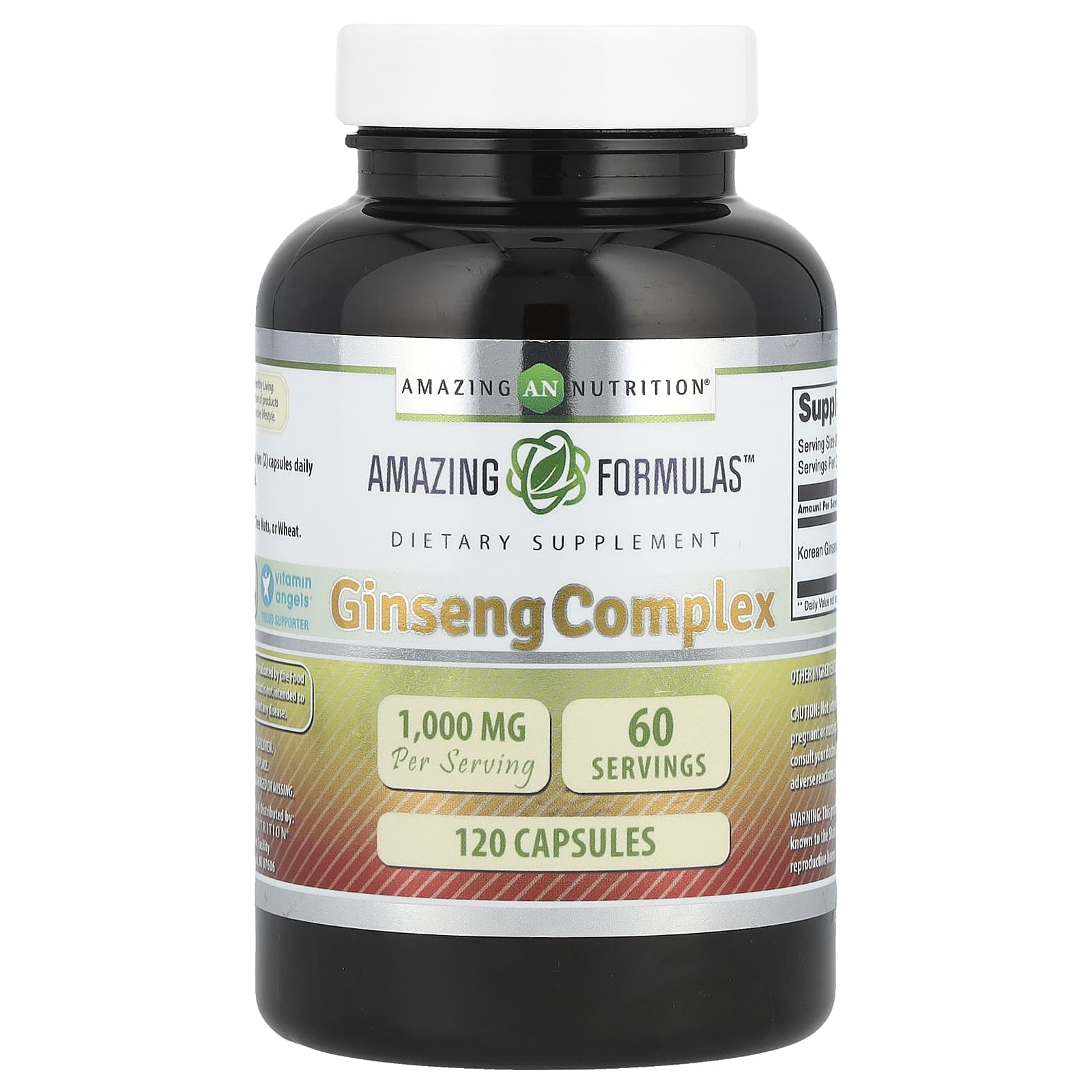 Ginseng Complex Supplement for Energy and Immune Health - 120 Capsules - Image 1