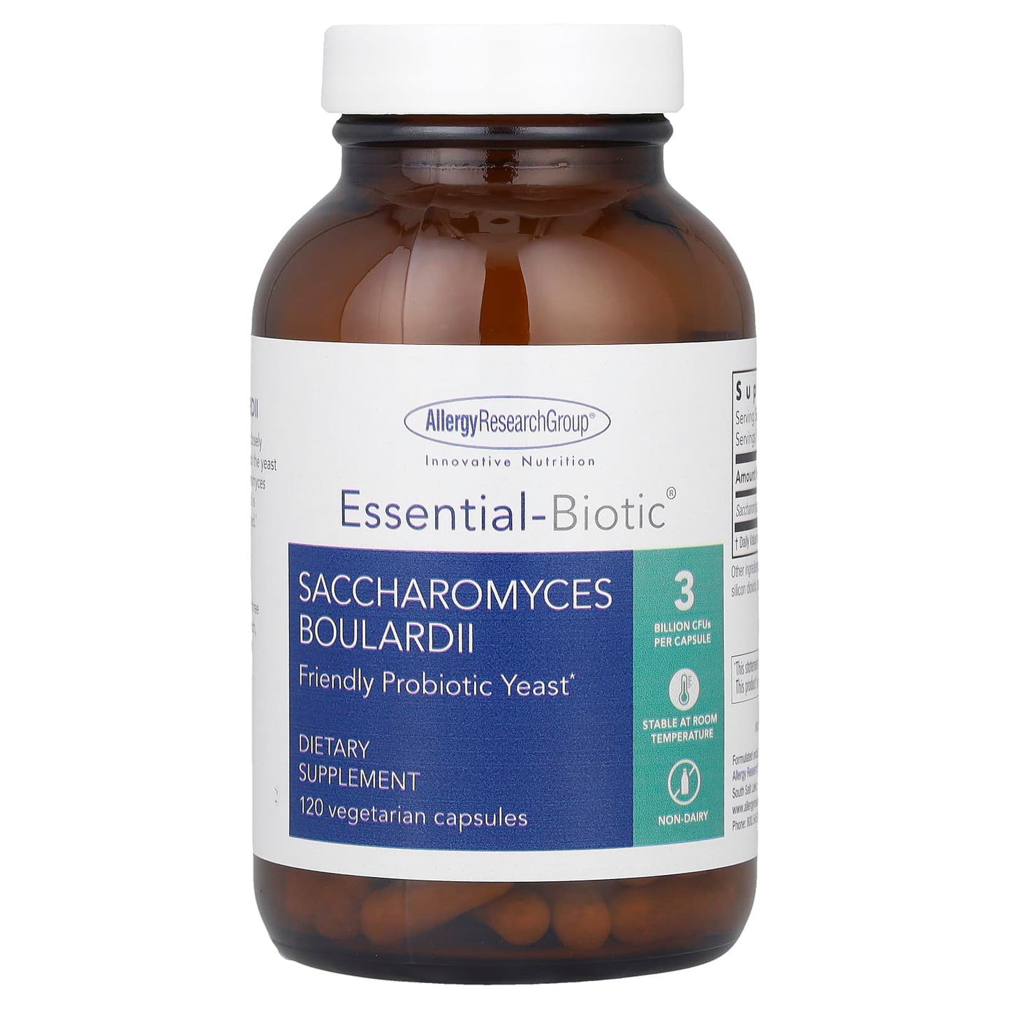 Allergy Research Group, Essential-Biotic® Saccharomyces Boulardii, 120 Vegetarian Capsules (150 mg Per Capsule)