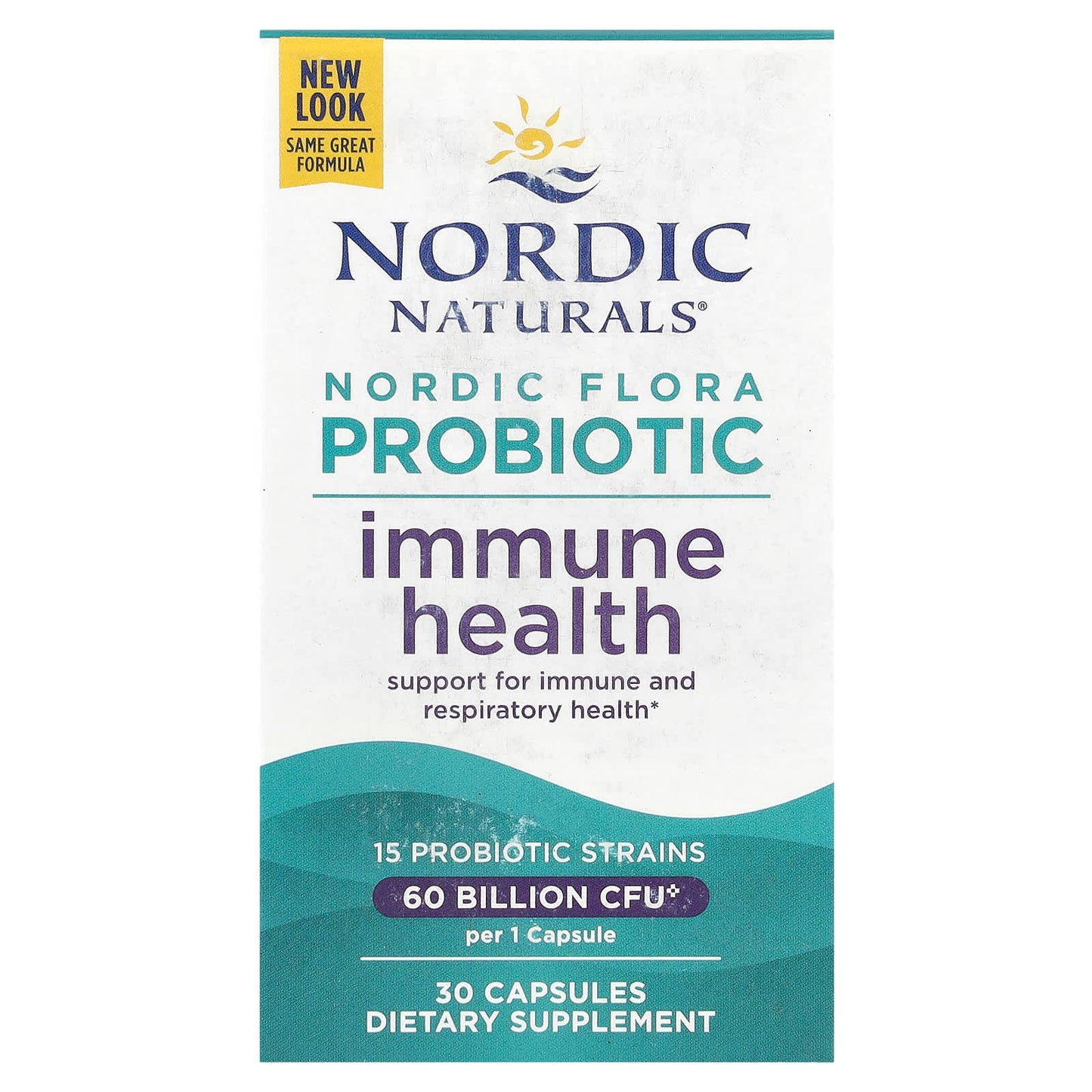 Nordic Naturals, Nordic Flora Probiotic, Immune Health, 60 Billion CFU, 30 Capsules - Image 1