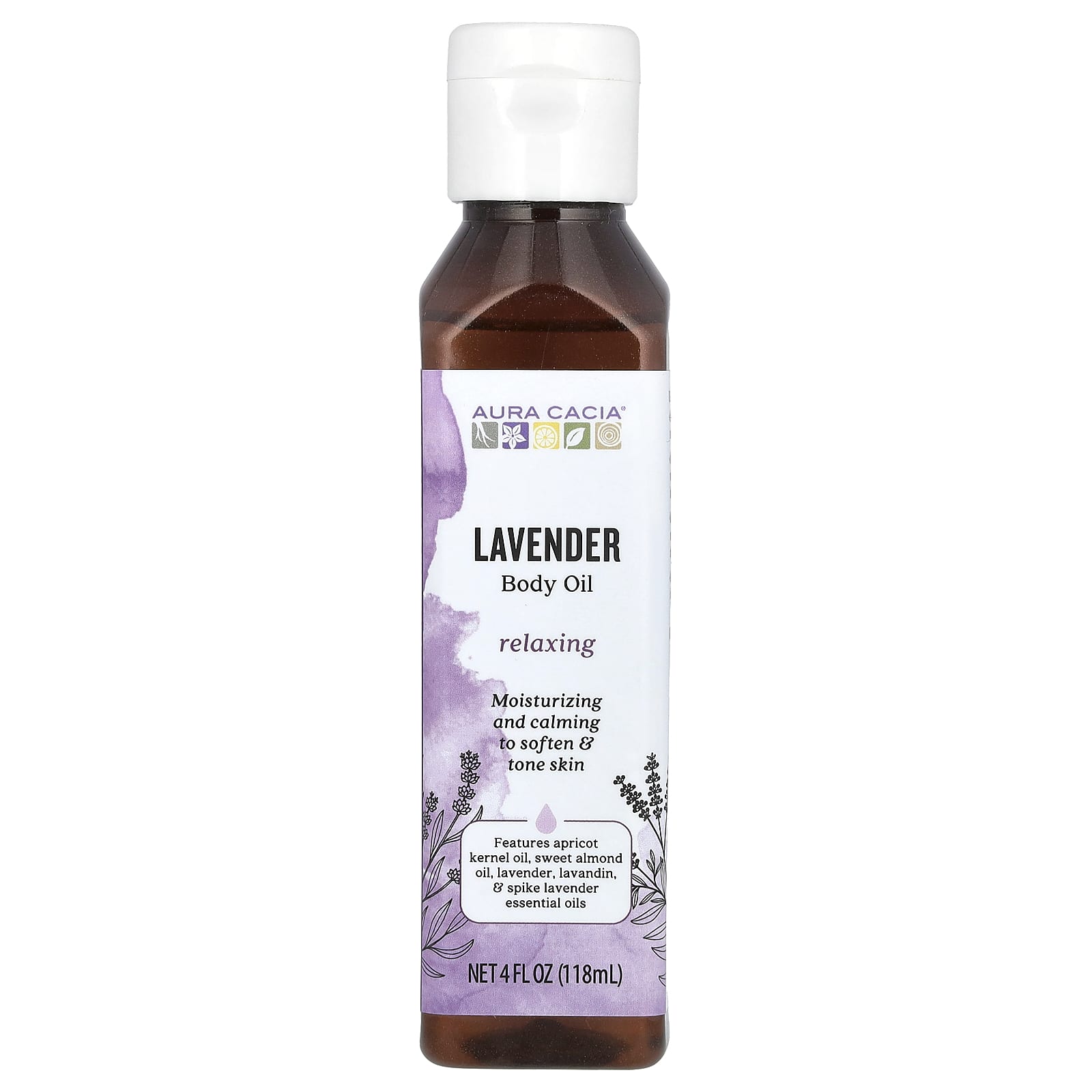 Lavender Body Oil for Relaxation and Moisturizing - Aura Cacia - Image 1