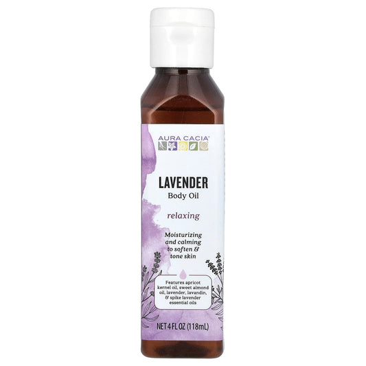 Lavender Body Oil for Relaxation and Moisturizing - Aura Cacia - Image 1