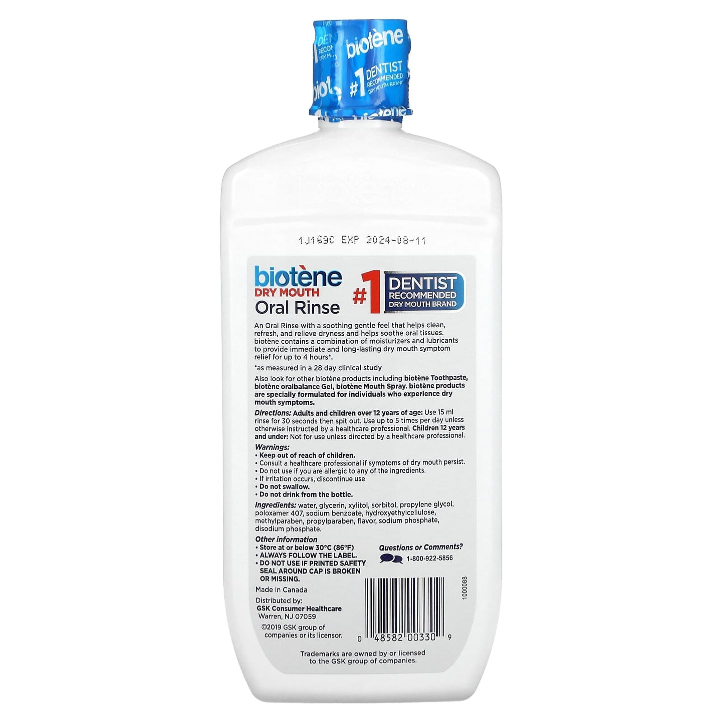 Biotene Dry Mouth Oral Rinse, Fresh Mint, 473ml - Relieves Dryness & Bad Breath - Image 2