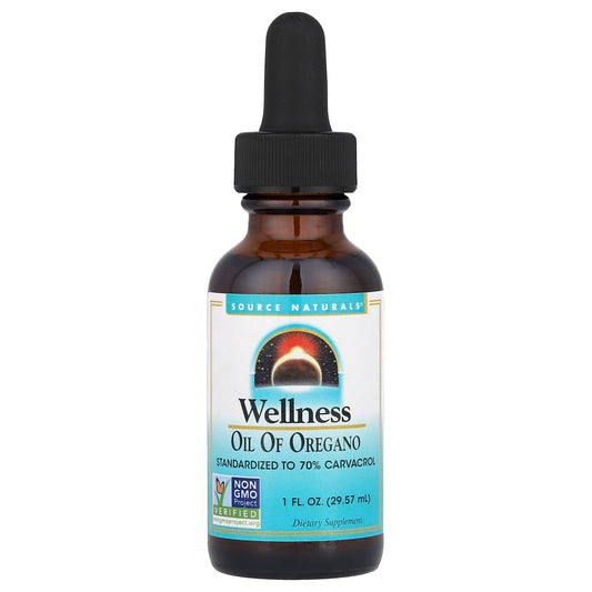 Source Naturals, Wellness, Oil of Oregano, 1 fl oz (29.57 ml) - Image 1