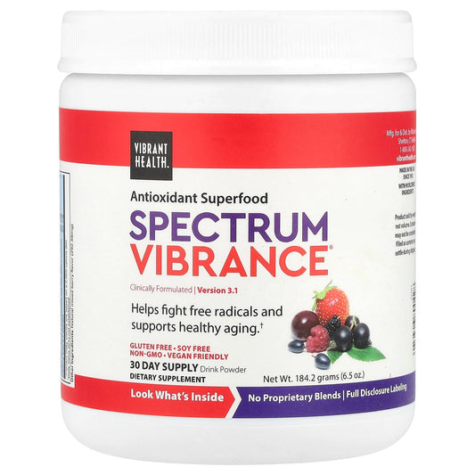 Vibrant Health, Spectrum Vibrance®, Antioxidant Superfood, Version 3.1, Mixed Berry, 6.5 oz (184.2 g) - Image 1