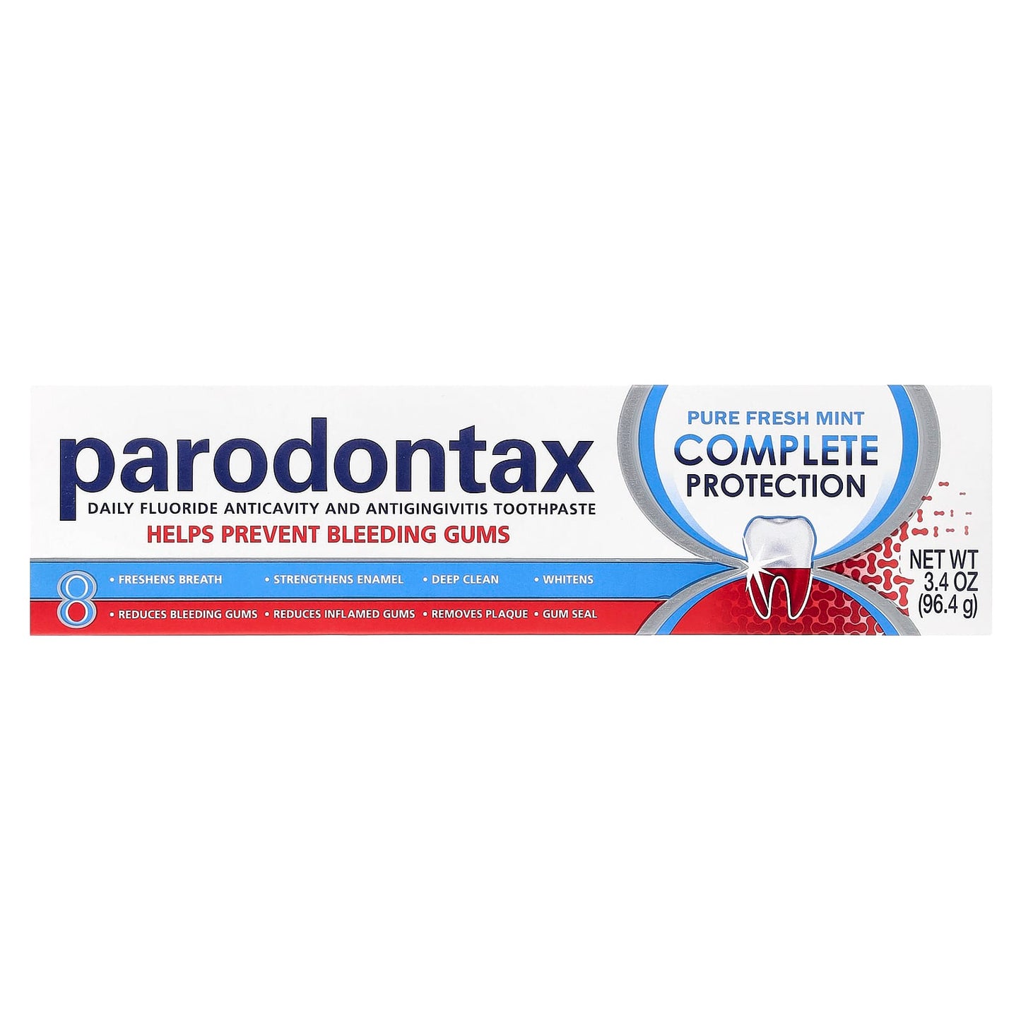 Parodontax, Daily Fluoride Anticavity And Antigingivitis Toothpaste, Complete Protection, Pure Fresh Mint, 3.4 oz (96.4 g) - Image 2