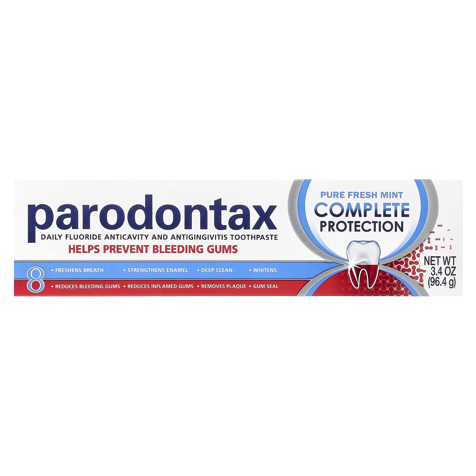 Parodontax, Daily Fluoride Anticavity And Antigingivitis Toothpaste, Complete Protection, Pure Fresh Mint, 3.4 oz (96.4 g) - Image 2