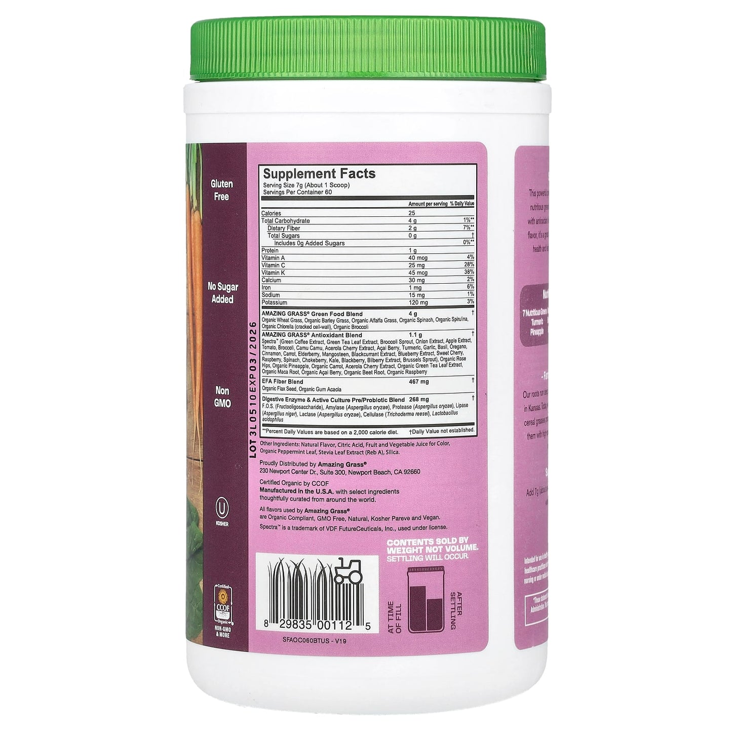 Amazing Grass Organic Greens Blend - Antioxidant & Digestive Health - Image 2