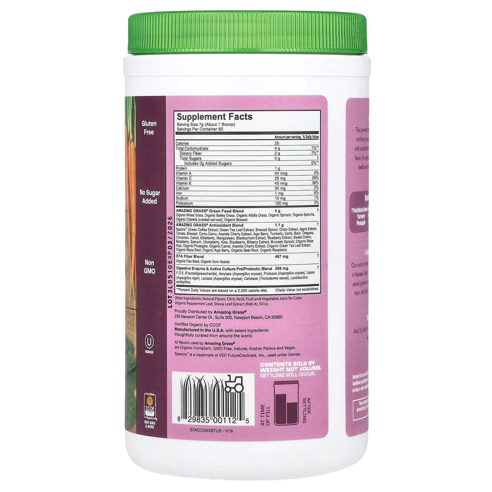 Amazing Grass Organic Greens Blend - Antioxidant & Digestive Health - Image 2