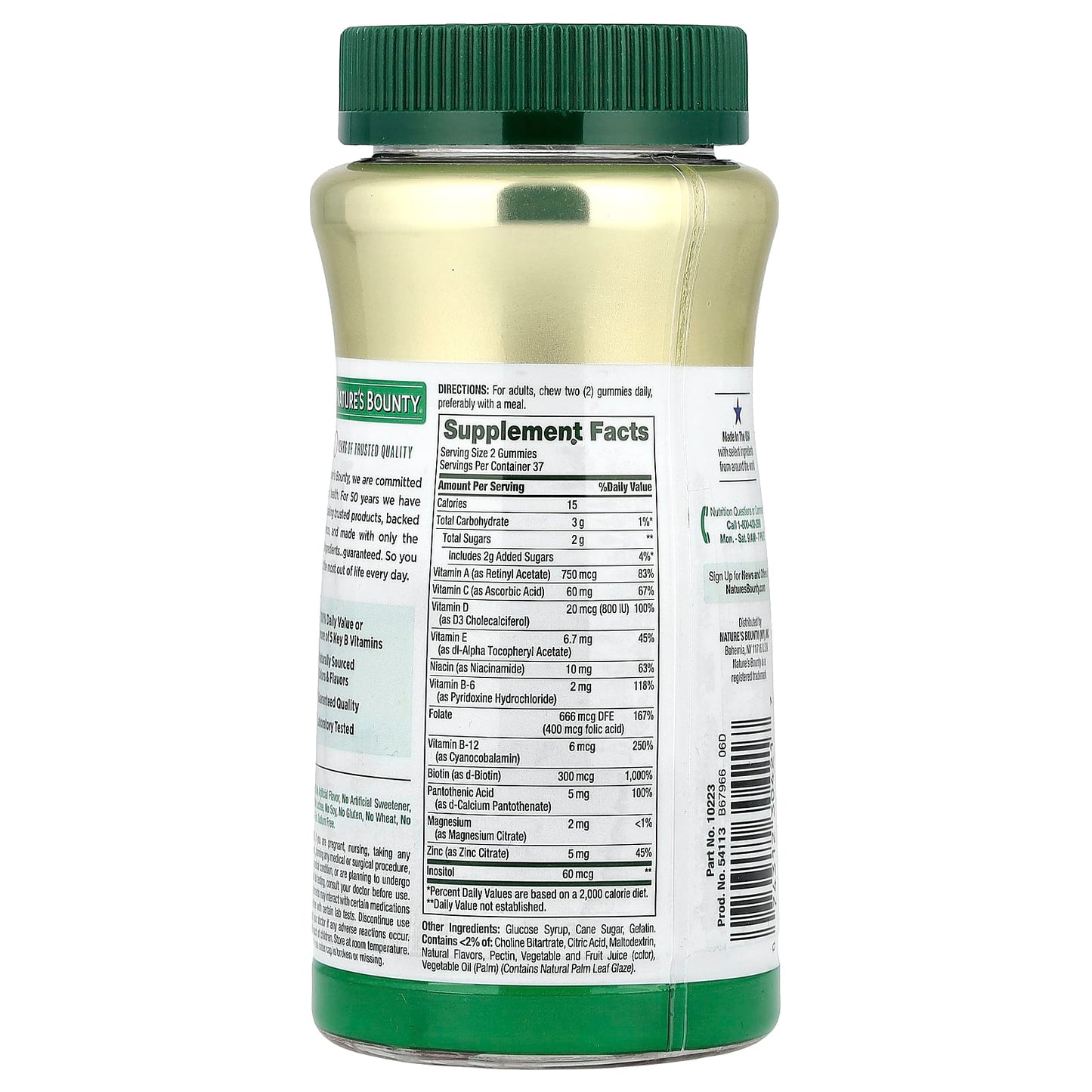 Nature's Bounty, Adult Multivitamin Gummies, Orange, Cherry & Grape, 75 Gummies - Image 2
