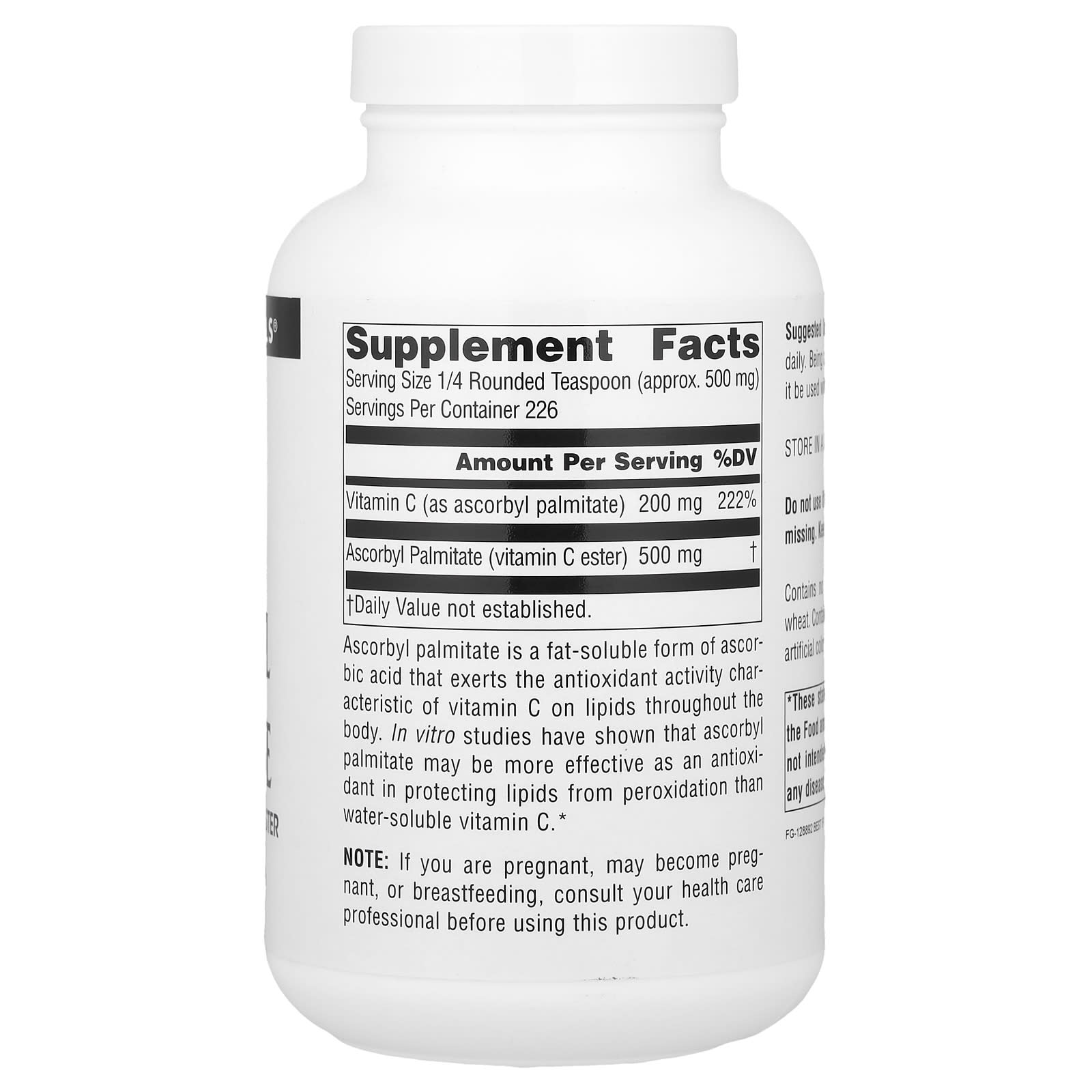 Source Naturals, Ascorbyl Palmitate, 4 oz (113.4 g)