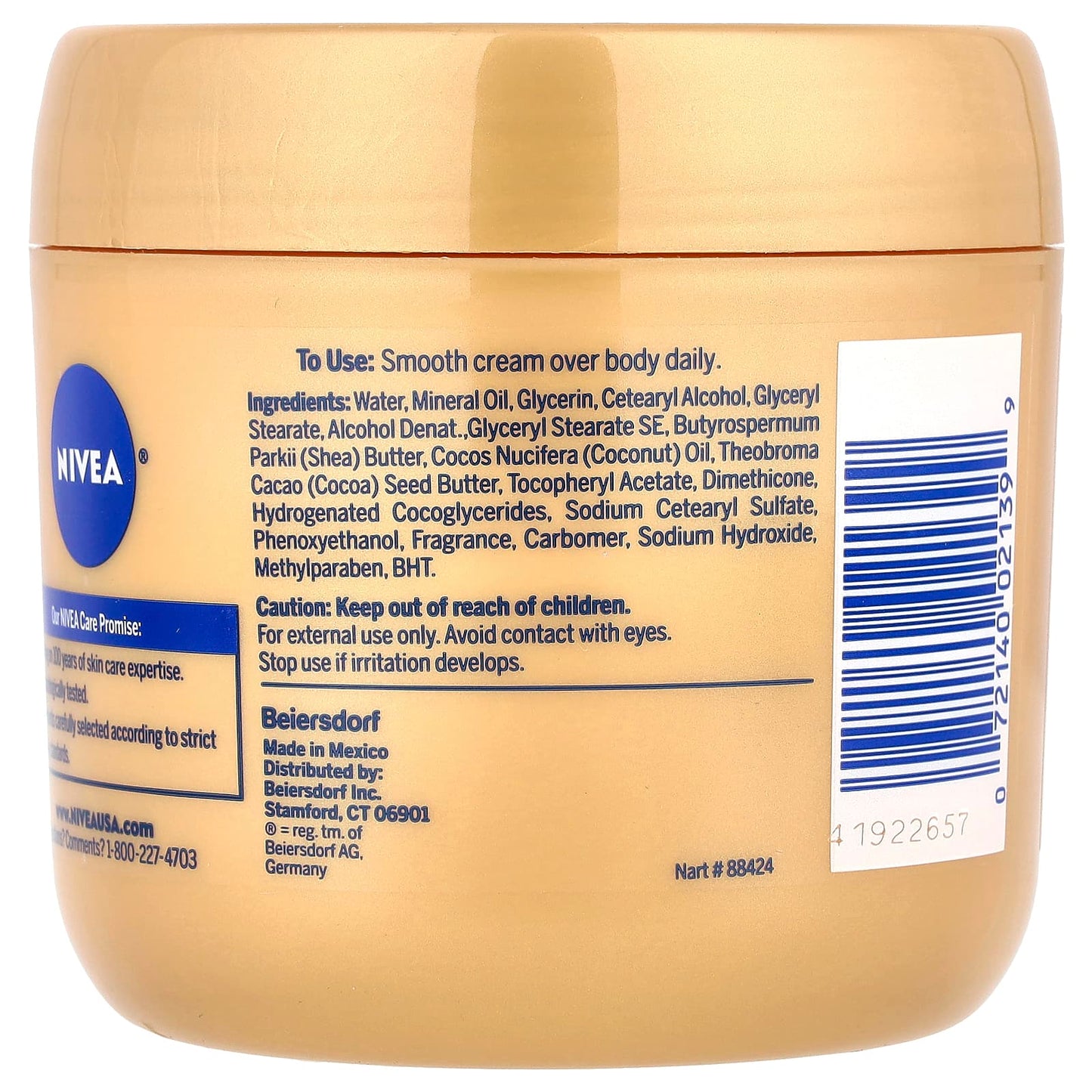Nivea, Body Cream, Cocoa Butter, 16 oz (454 g) - Image 2