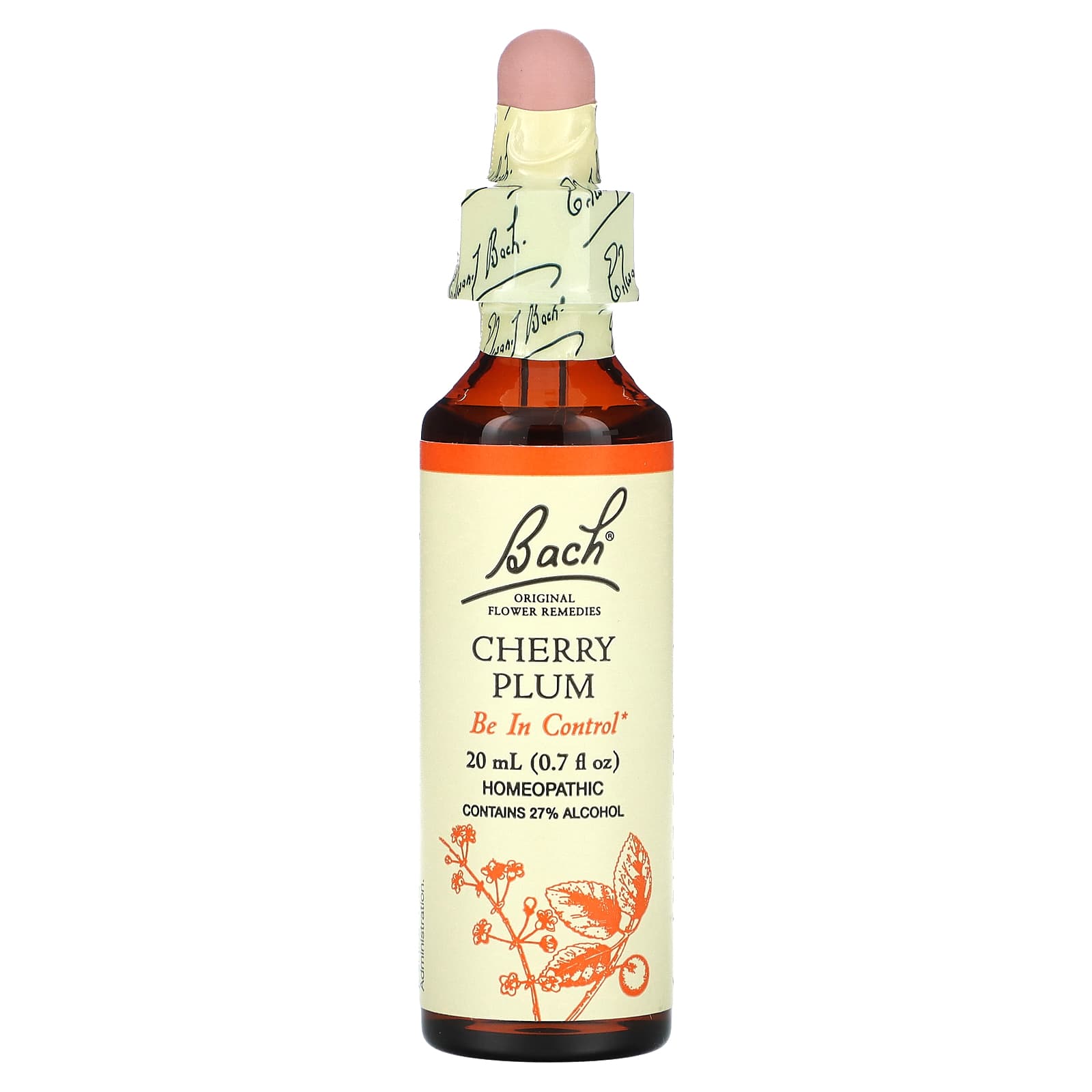Stay in Control with Bach Cherry Plum Flower Remedy, 20ml - Image 1