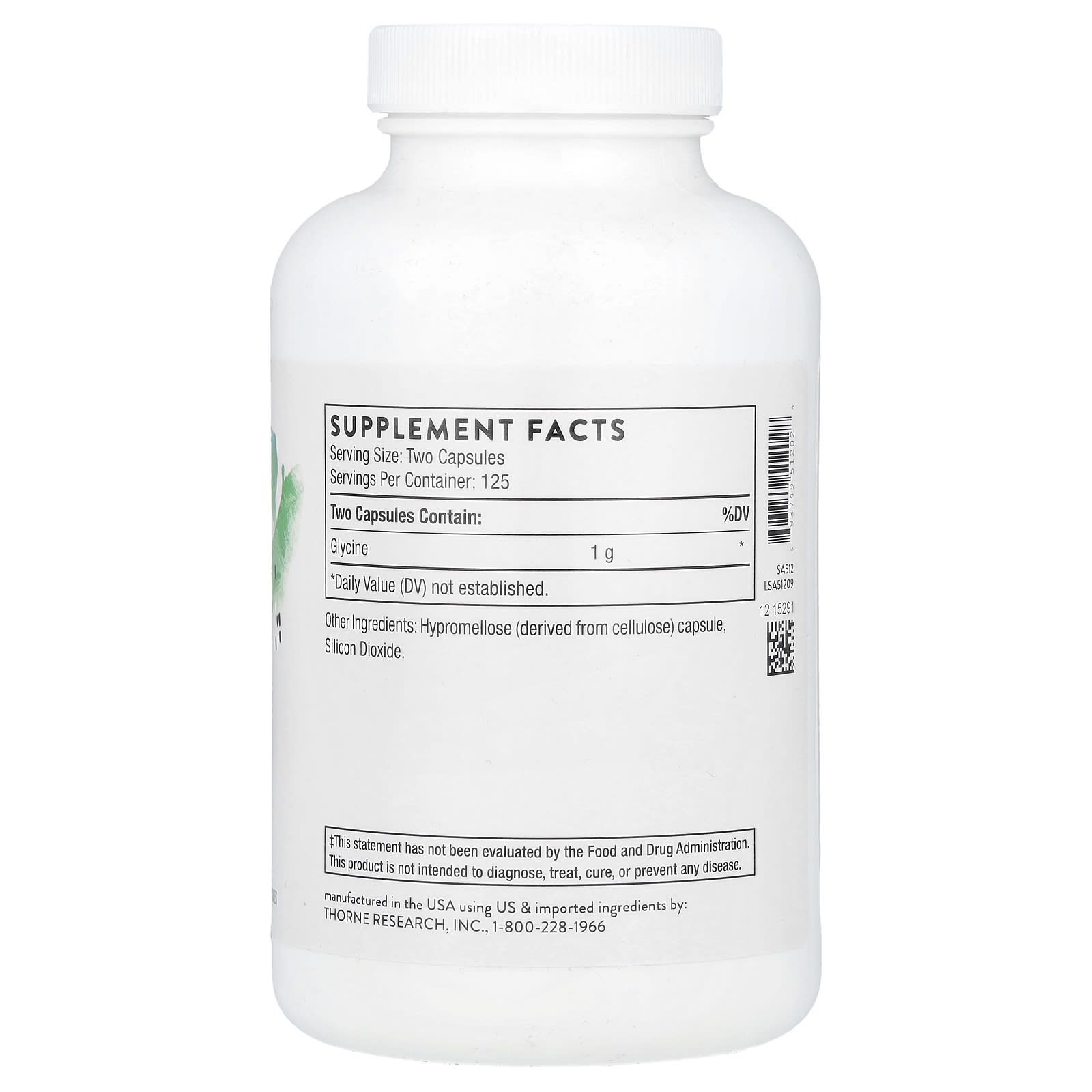 Thorne, Glycine, 250 Capsules (1,000 mg per Capsule) - Image 2
