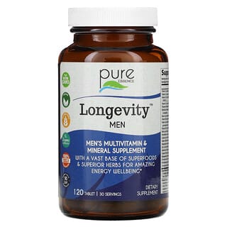 Pure Essence Longevity Men Multivitamin Supplement, 120 Tablets