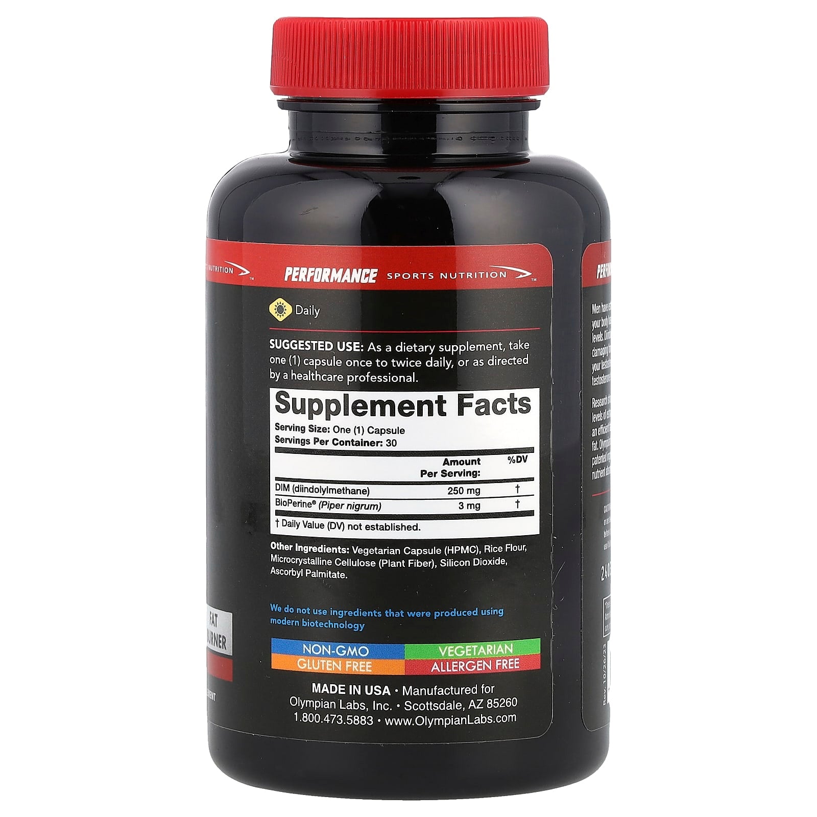 Olympian Labs, DIM, 30 Vegetarian Capsules - Image 2