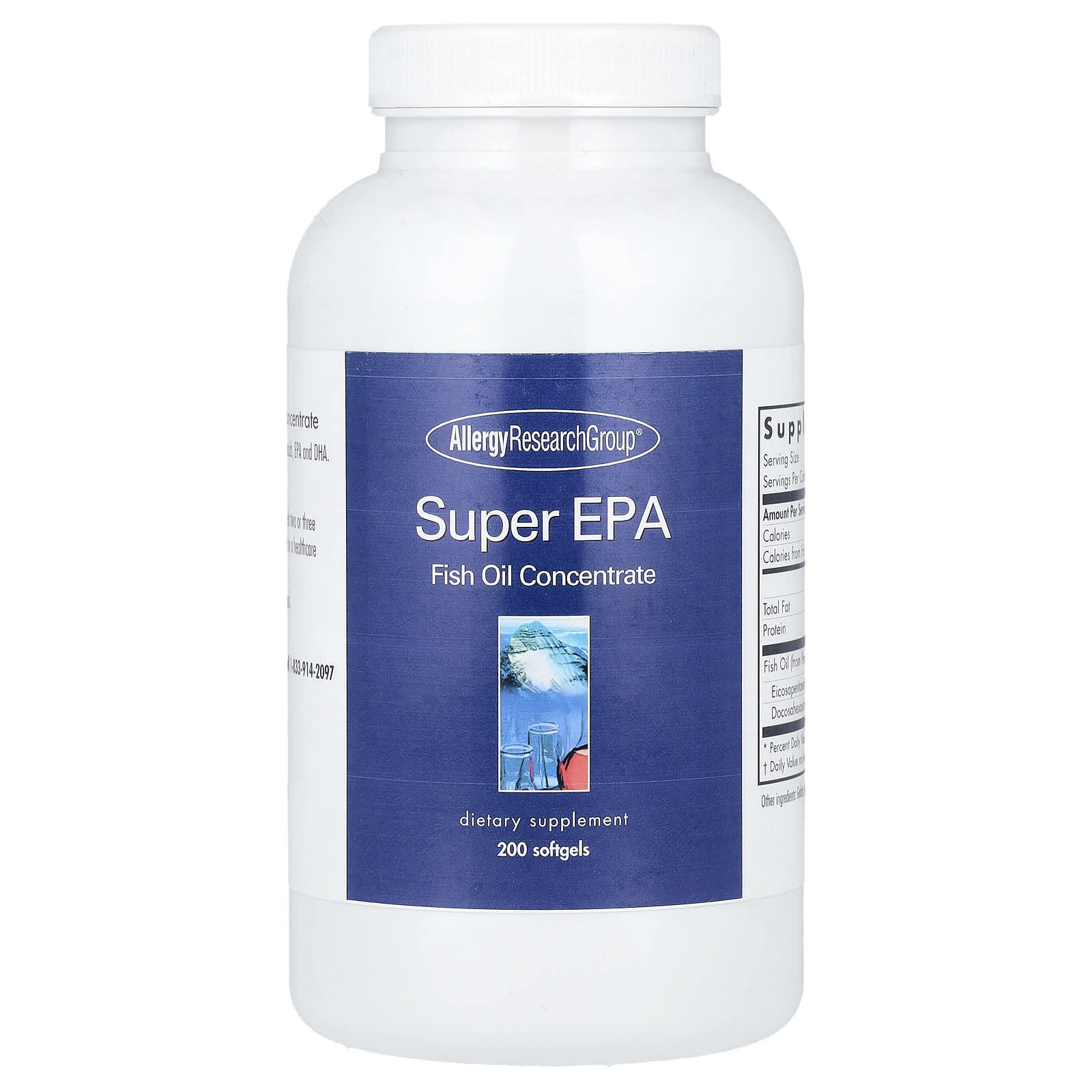 Allergy Research Group Super EPA Fish Oil Concentrate 200 Softgels - Image 1