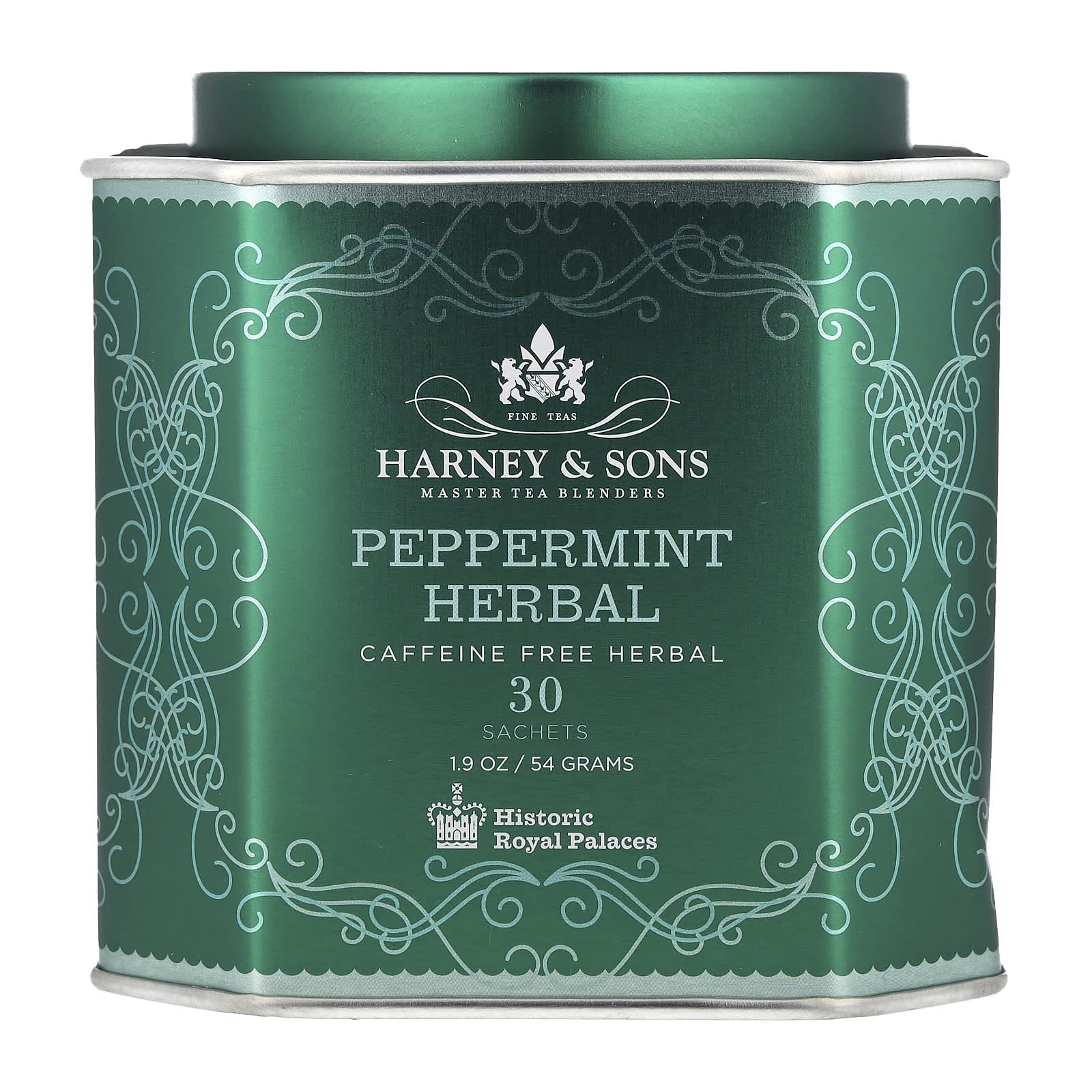 Peppermint Herbal Tea Sachets by Harney & Sons - Caffeine Free - Image 1