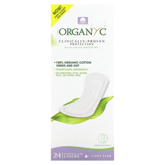 Organyc, Organic Cotton Panty Liners, Light Flow, 24 Liners - Image 1