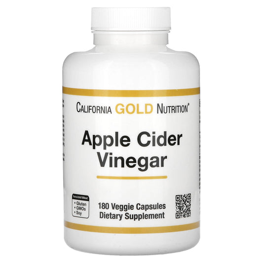 <strong>California Gold Nutrition Apple Cider Vinegar Supplement</strong> - 180 Veggie Capsules (450 mg per Capsule) - Image 1