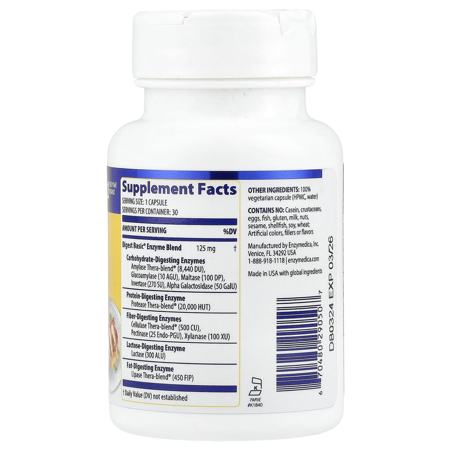 Digest Basic by Enzymedica - Gentle Digestive Support for Vegan & Kosher Diets - Image 2