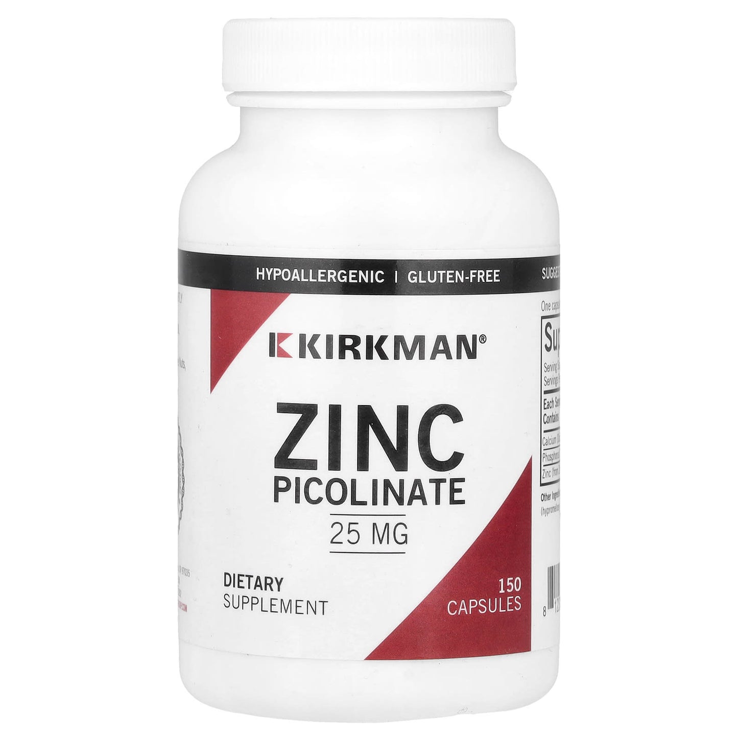 Kirkman Labs, Zinc Picolinate, 25 mg, 150 Capsules - Image 1