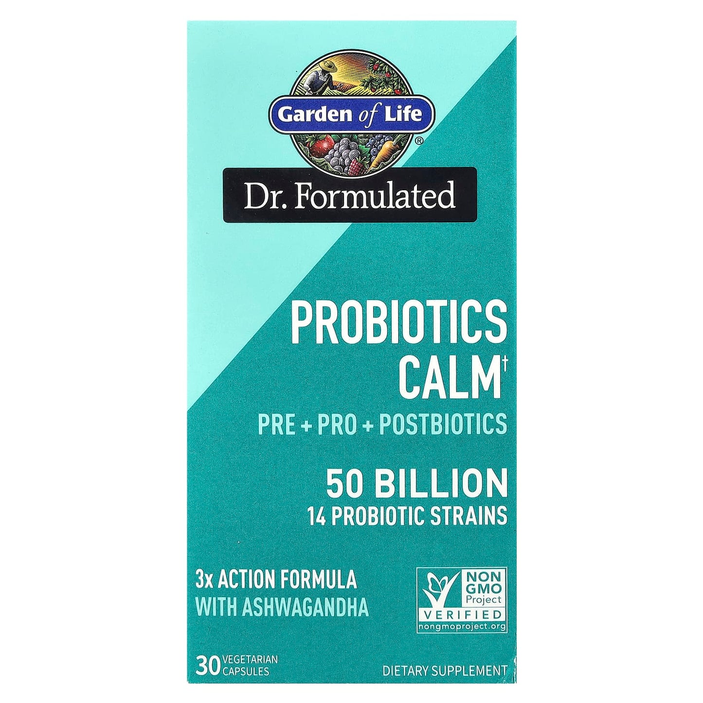 Garden of Life Probiotics Calm 50B 30 Capsules for Immune Digestive & Mood Support - Image 1
