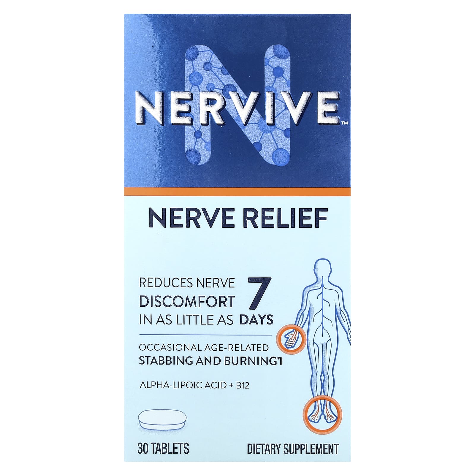 Nervive, Nerve Relief, 30 Tablets - Image 1