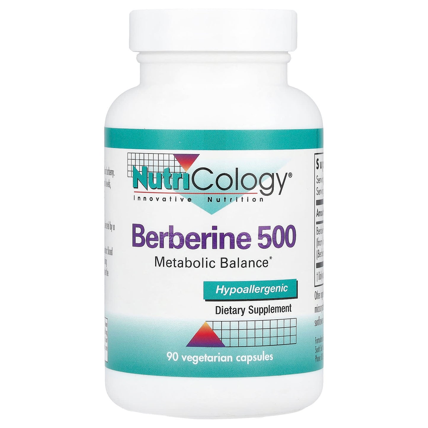 Nutricology, Berberine 500, 500 mg , 90 Vegetarian Capsules - Image 1
