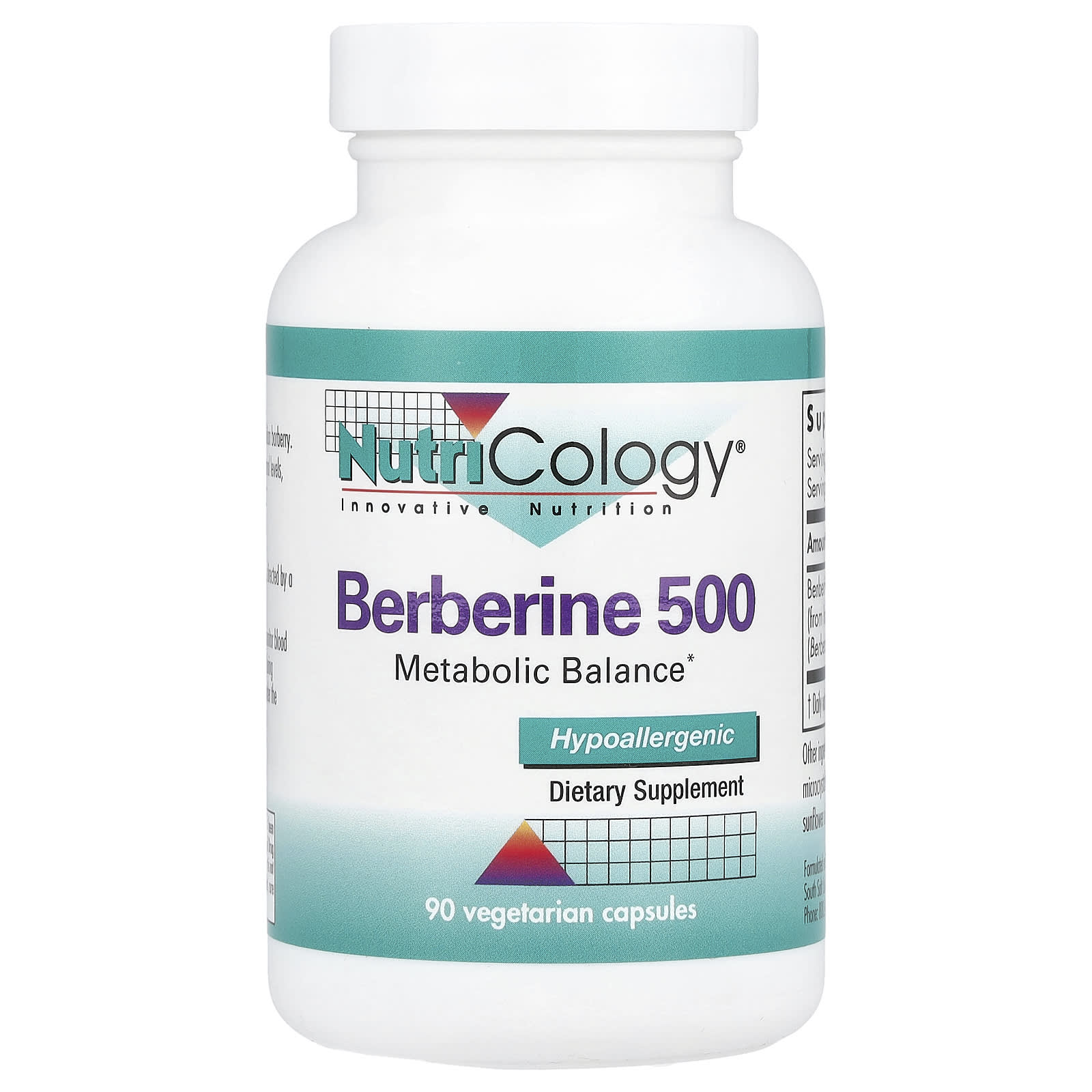 Nutricology, Berberine 500, 500 mg , 90 Vegetarian Capsules - Image 1