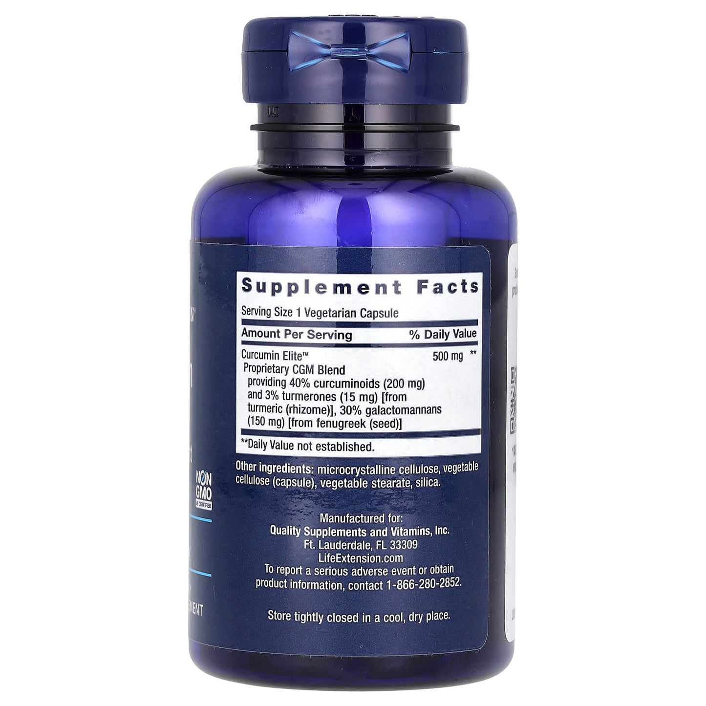 Life Extension, Curcumin Elite, Turmeric Extract, 60 Vegetarian Capsules - Image 2